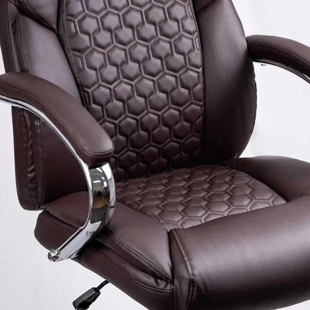 Scaun directorial OFF 652 din piele ecologică culoarea maro